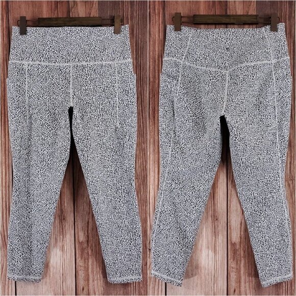 Athleta Pants - Athleta Womens Large Salutation Stash II Textured Tight Micro Cheetah 631936